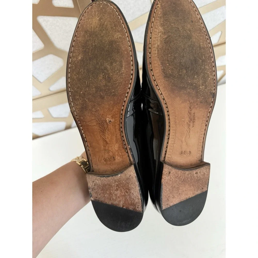 Mezlan Mirage Tuxedo Dress Loafers Shoes Black Mens Size 11.5 B Patent Leather